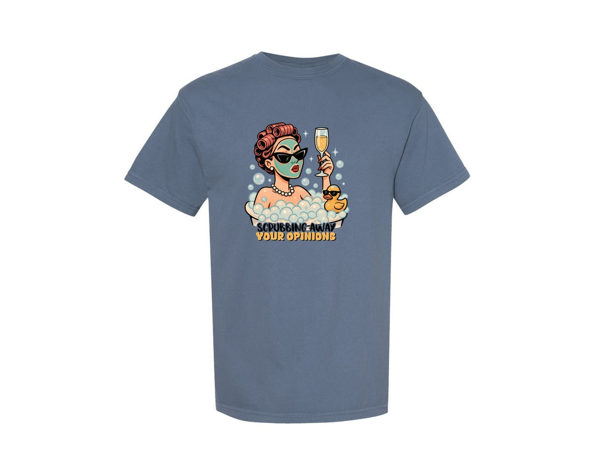 brand:Comfort Colors|color:Blue Jean|Tired Woman Sarcastic Quote Girl Graphic T-Shirt
