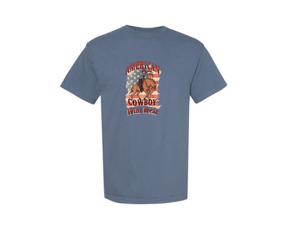 brand:Comfort Colors|color:Blue Jean|American Cowboy Wild West Vintage 2 Graphic T-Shirt