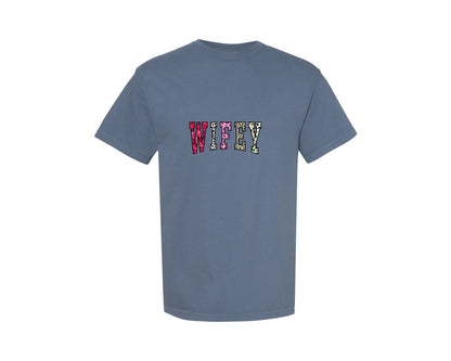 brand:Comfort Colors|color:Blue Jean|Leopard Wifey Graphic T-Shirt