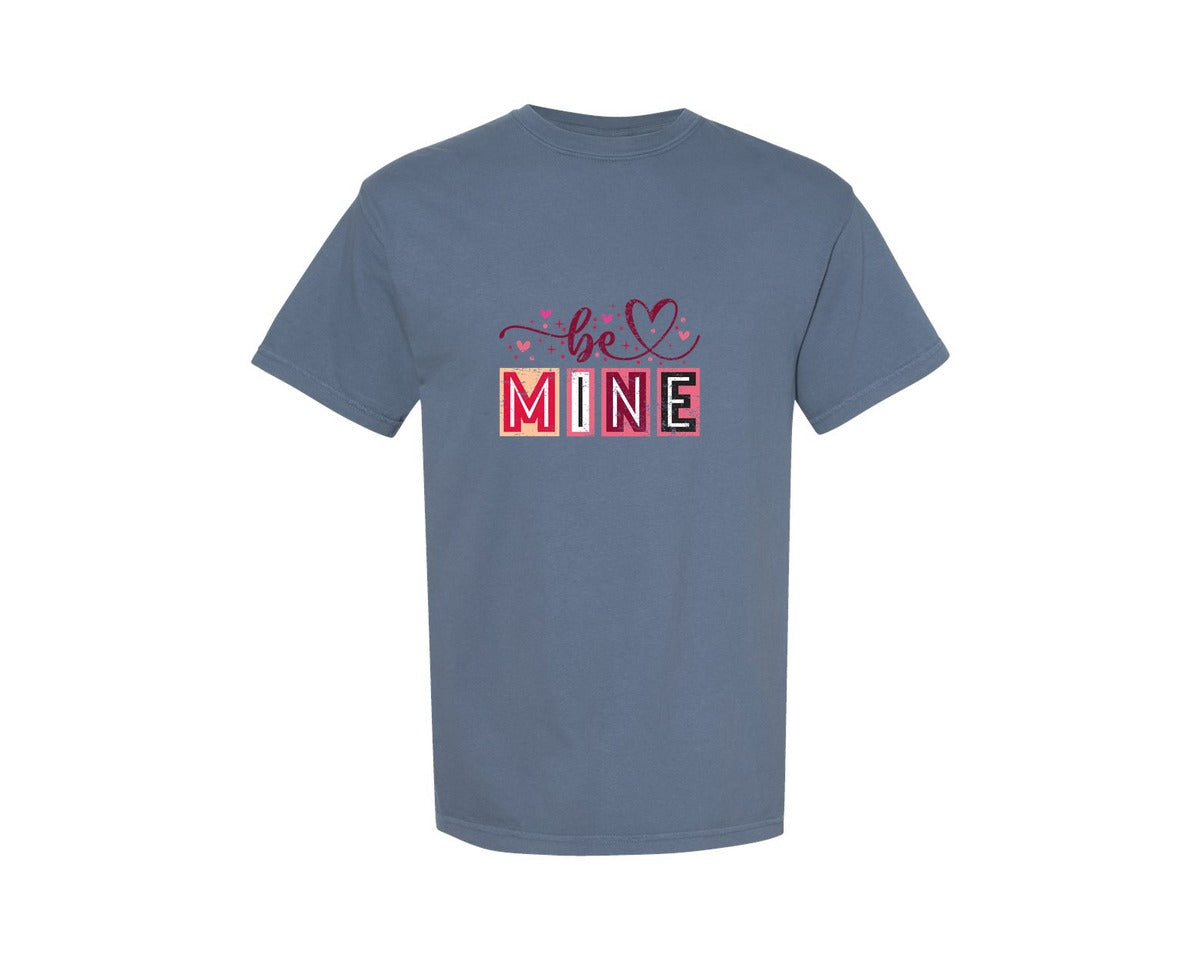 brand:Comfort Colors|color:Blue Jean|Valentines Be Mine Love 2 Graphic T-Shirt