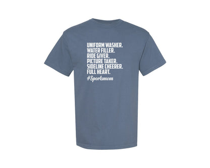 brand:Comfort Colors|color:Blue Jean|Uniform Washer Water Filler Ride Giver Graphic T-Shirt