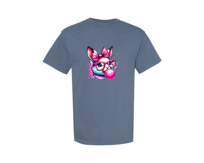 brand:Comfort Colors|color:Blue Jean|Hipster Bunny T Shirt Design Graphic T-Shirt