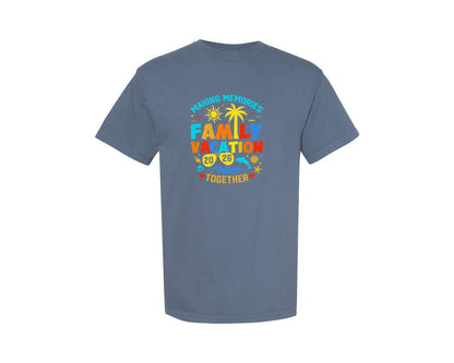 brand:Comfort Colors|color:Blue Jean|Family Cruise Vacation 2026 Summer Trip Graphic T-Shirt