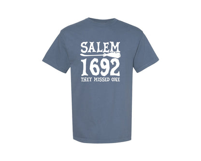 brand:Comfort Colors|color:Blue Jean|Salem 1692 They Missed One Graphic T-Shirt