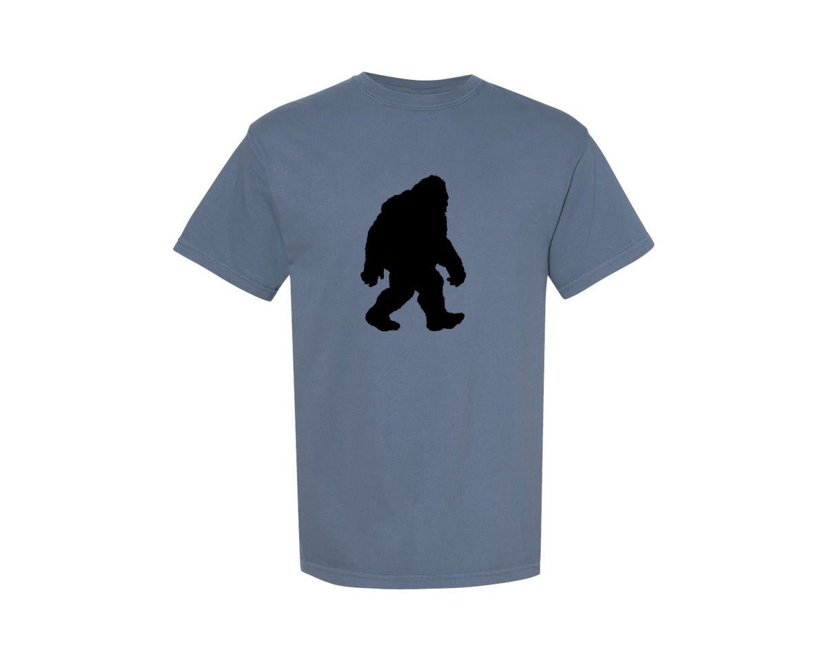 brand:Comfort Colors|color:Blue Jean|Bigfoot Sasquatch Figure Design Graphic T-Shirt