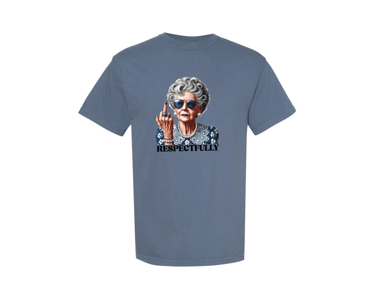 brand:Comfort Colors|color:Blue Jean|Respectfully Pngmiddle Finger Pngretro 2 Graphic T-Shirt