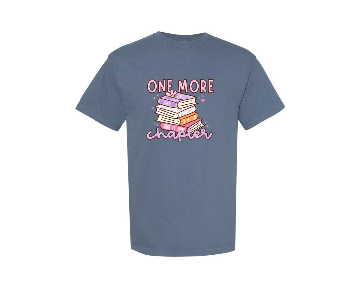brand:Comfort Colors|color:Blue Jean|One More Chapter Reading Bookish Graphic T-Shirt