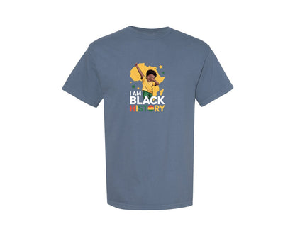 brand:Comfort Colors|color:Blue Jean|I Am Black History Black History 7 Graphic T-Shirt