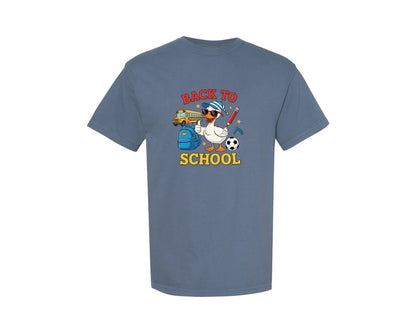 brand:Comfort Colors|color:Blue Jean|Back To School School Goose 4 Graphic T-Shirt