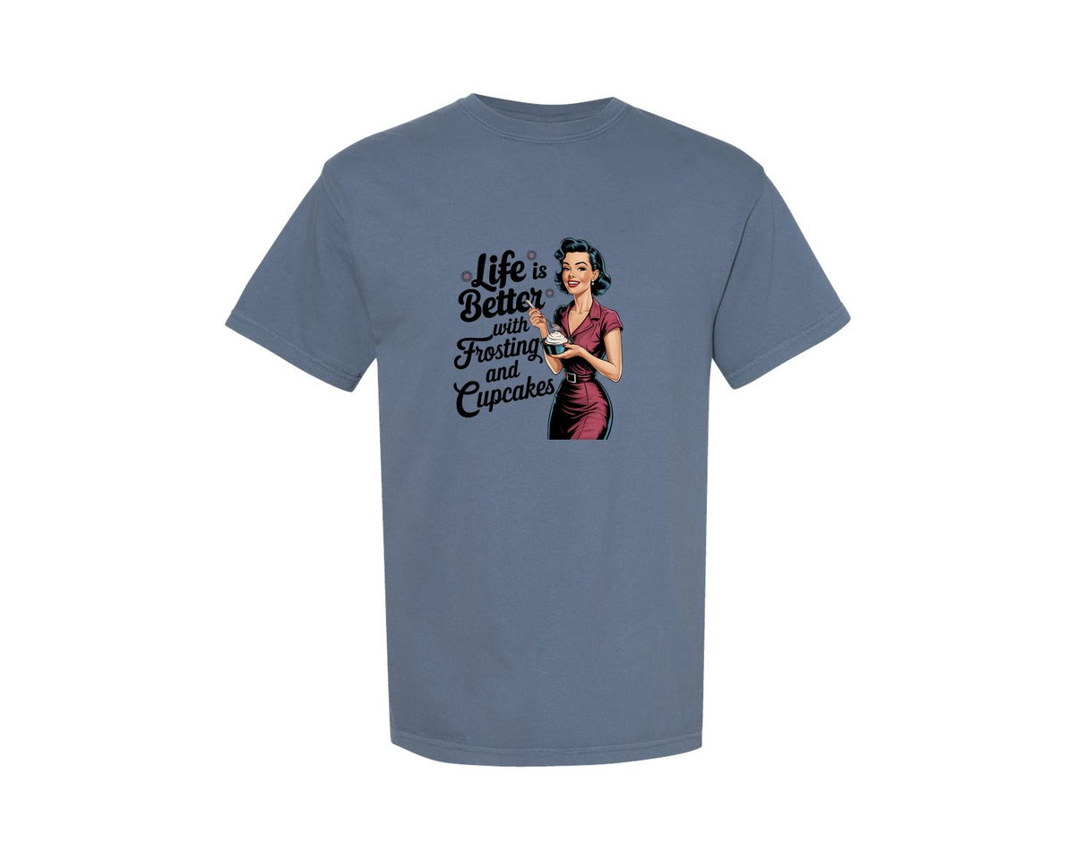 brand:Comfort Colors|color:Blue Jean|Retro Sarcastic Women 2 Graphic T-Shirt