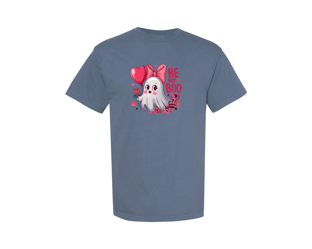 brand:Comfort Colors|color:Blue Jean|Valentines Day Ghost Pngbe My Boo Cute 6 Graphic T-Shirt