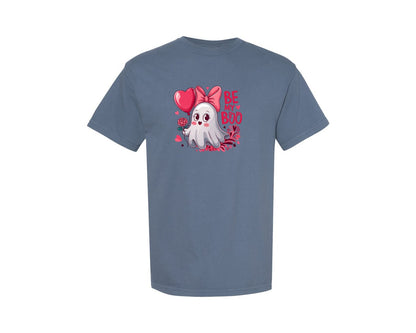 brand:Comfort Colors|color:Blue Jean|Valentines Day Ghost Pngbe My Boo Cute 6 Graphic T-Shirt