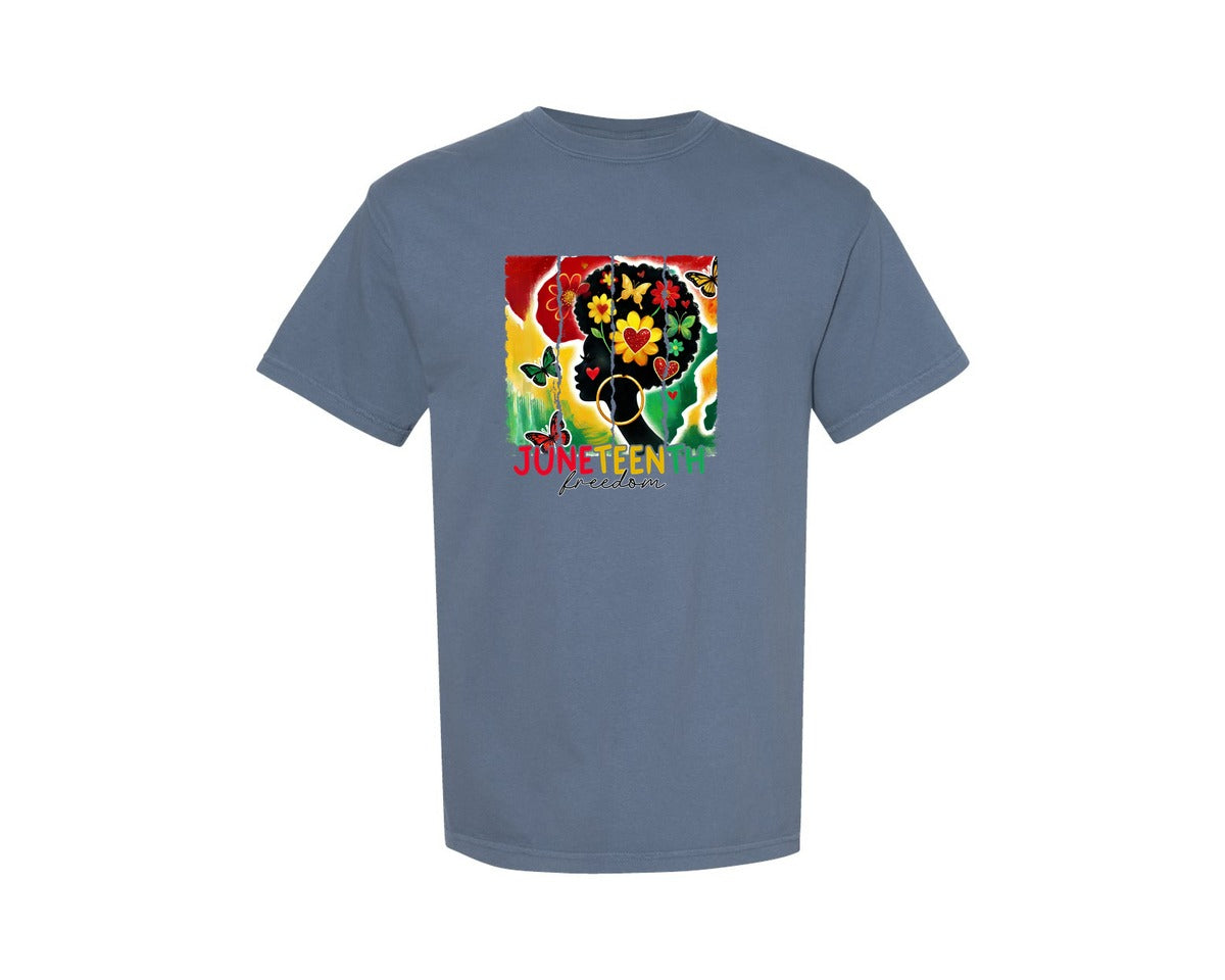 brand:Comfort Colors|color:Blue Jean|Juneteen 1865 Black History Graphic T-Shirt