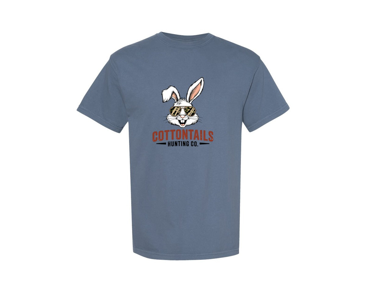 brand:Comfort Colors|color:Blue Jean|Cottontail Hunting Co Boy Egg Hunt Graphic T-Shirt