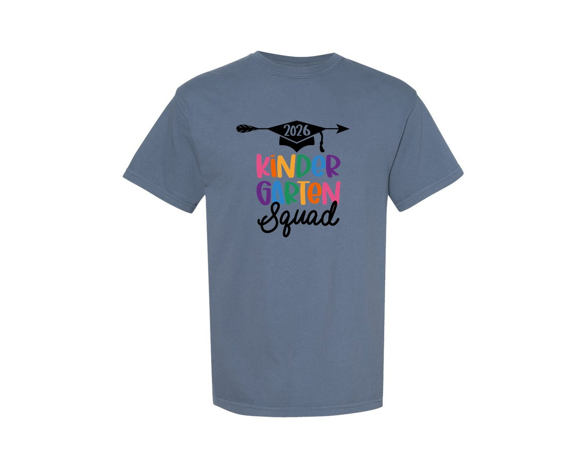 brand:Comfort Colors|color:Blue Jean|Kindergarten Graduation Kinder Grad 2026 Graphic T-Shirt