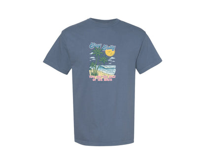 brand:Comfort Colors|color:Blue Jean|Stay Salty Bible Verse Beach Summer Graphic T-Shirt