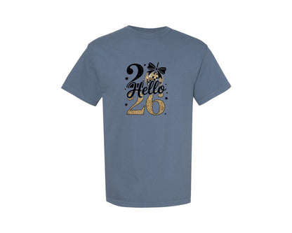 brand:Comfort Colors|color:Blue Jean|Happy New Year 2026 Trendy New Year 4 Graphic T-Shirt