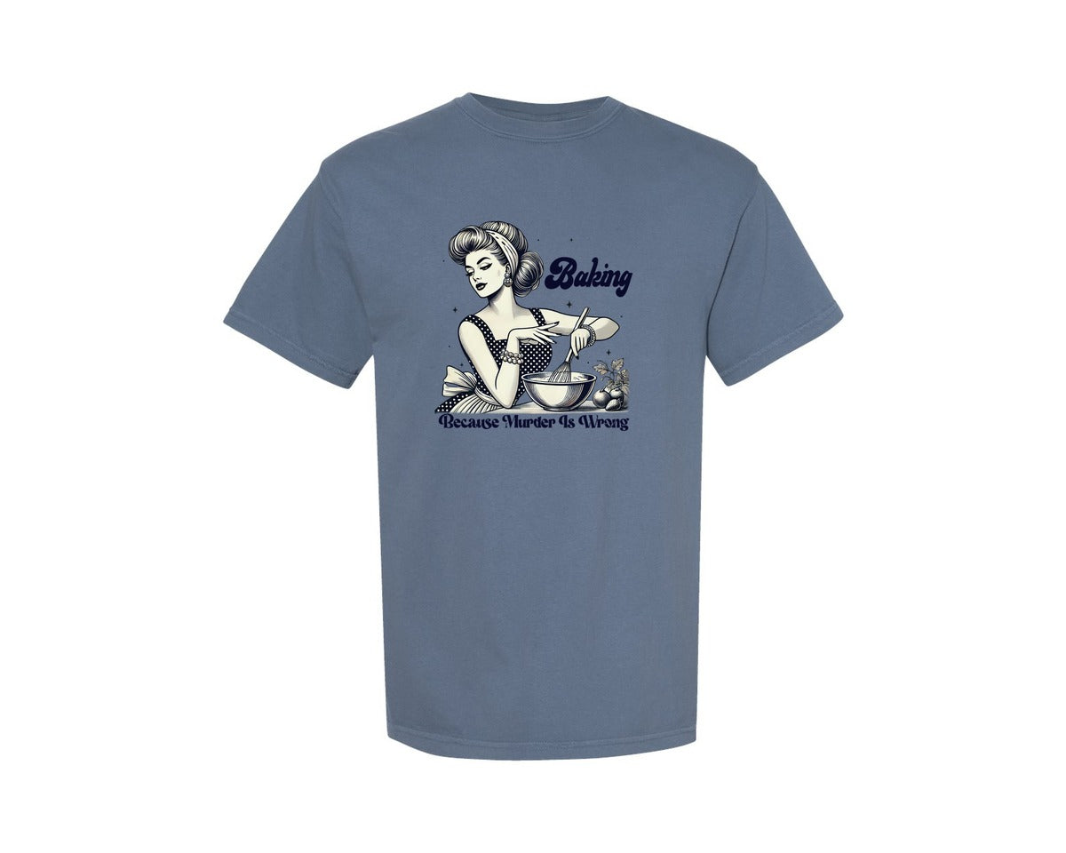 brand:Comfort Colors|color:Blue Jean|Trendy Vintage Graphic T-Shirt