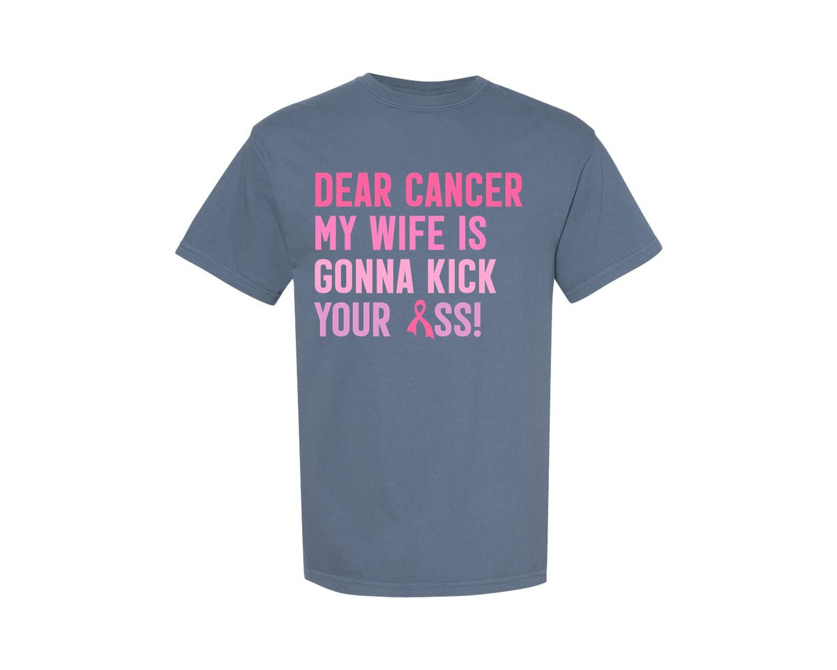 brand:Comfort Colors|color:Blue Jean|Breast Cancer Awareness Shirt Warrior Graphic T-Shirt