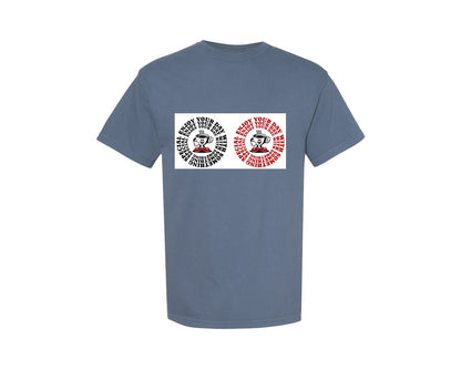 brand:Comfort Colors|color:Blue Jean|Coffee Enjoy Your Day Circle Art Graphic T-Shirt