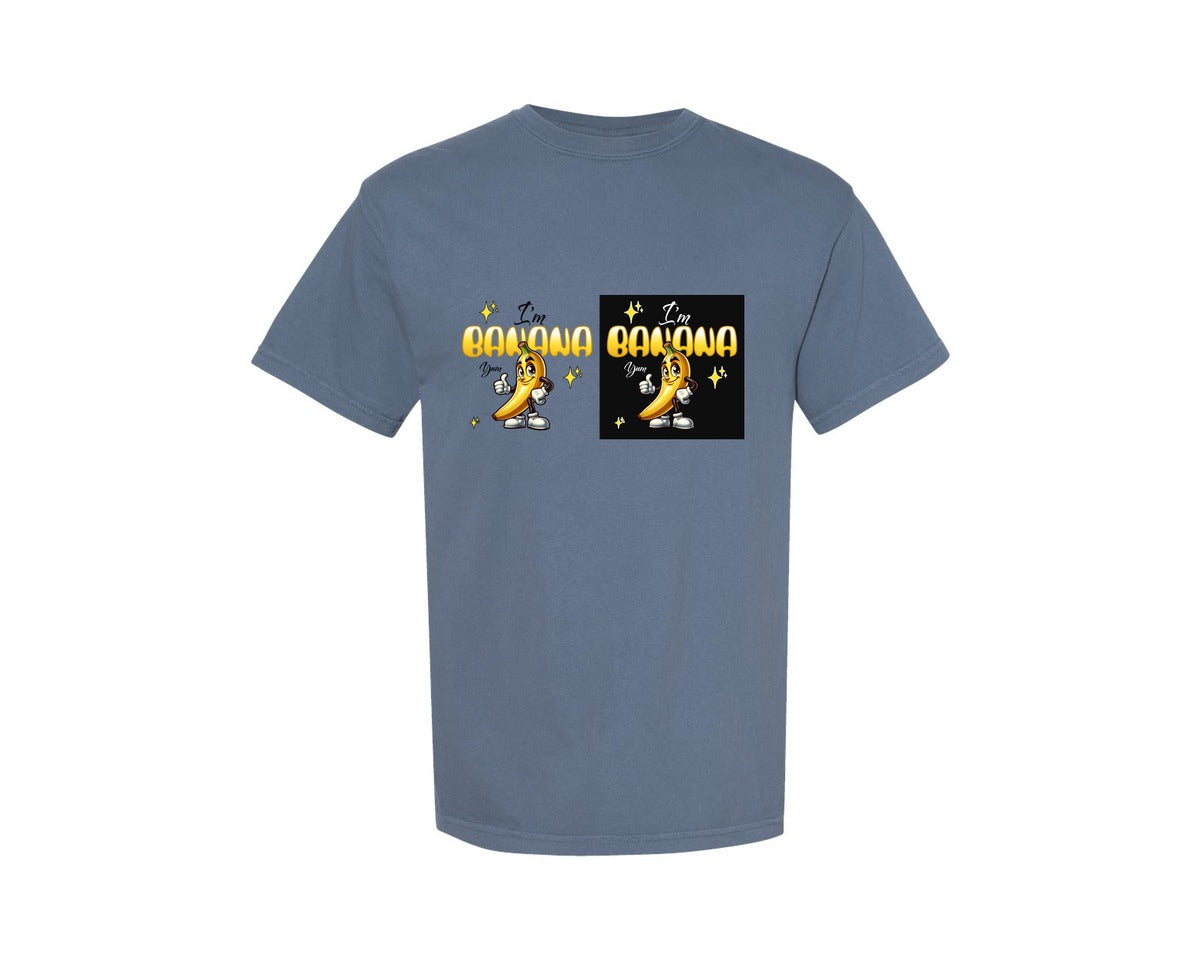 brand:Comfort Colors|color:Blue Jean|Im Banana Yum Cartoon Design Graphic T-Shirt