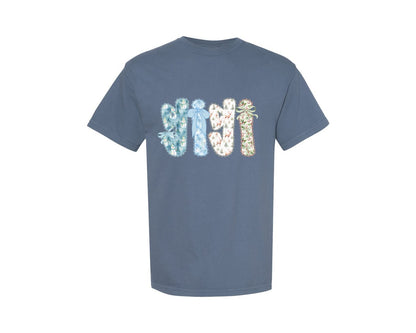 brand:Comfort Colors|color:Blue Jean|Preppy Mama Gigi Mimi Winter Graphic T-Shirt
