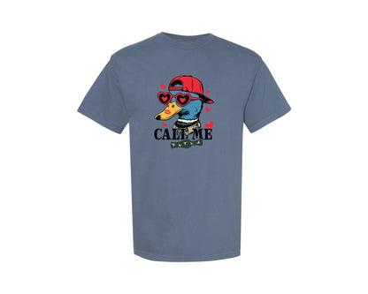 brand:Comfort Colors|color:Blue Jean|Call Me Boys Valentines Duck Hunting Graphic T-Shirt