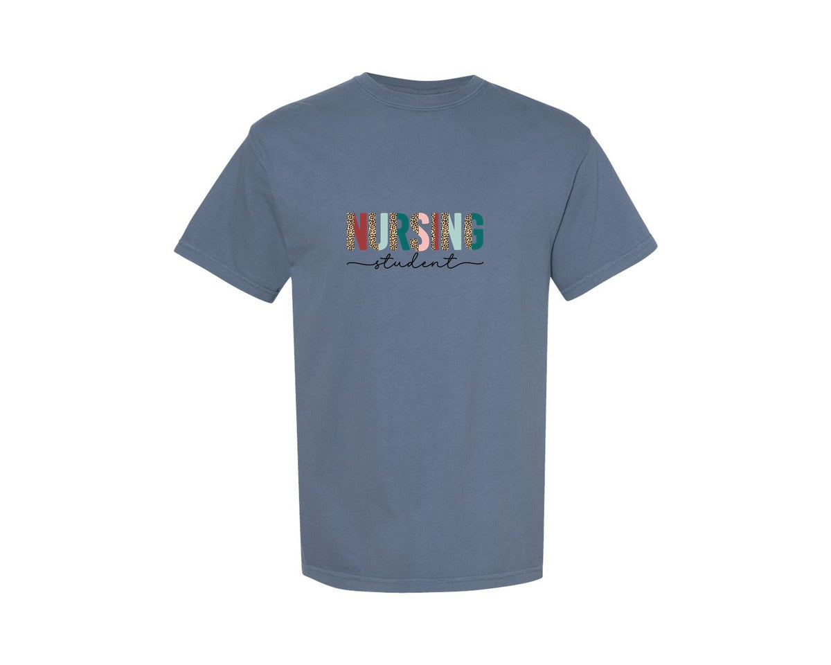 brand:Comfort Colors|color:Blue Jean|Nursing Student Student Nurse Nurse Graphic T-Shirt