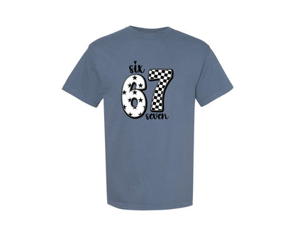 brand:Comfort Colors|color:Blue Jean|Six Seven 67 Christmas 67 Graphic T-Shirt