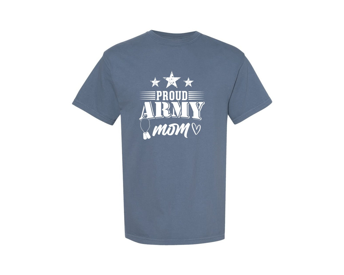 brand:Comfort Colors|color:Blue Jean|Proud Army Mom Tshirt Design 2 Graphic T-Shirt