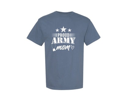 brand:Comfort Colors|color:Blue Jean|Proud Army Mom Tshirt Design 2 Graphic T-Shirt