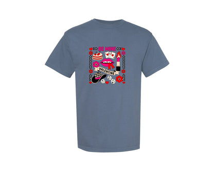brand:Comfort Colors|color:Blue Jean|Be Mine Valentine Western Valentine Graphic T-Shirt