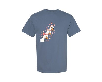 brand:Comfort Colors|color:Blue Jean|Funny Valentine Goose Pngcute Valentinr Graphic T-Shirt