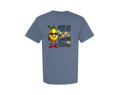 brand:Comfort Colors|color:Blue Jean|Funny Lemon Sarcastic Sassy Adult 9 Graphic T-Shirt