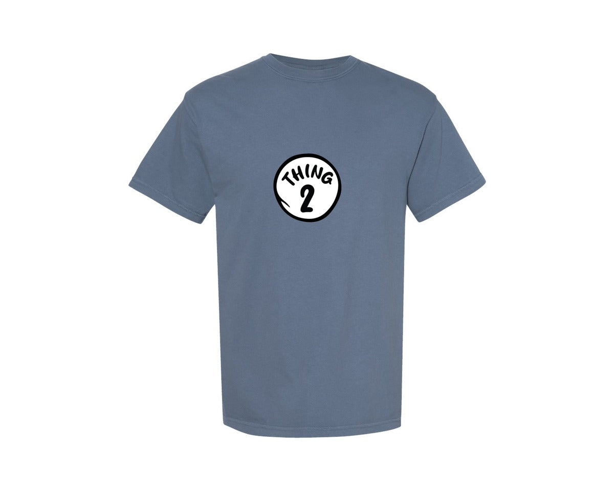 brand:Comfort Colors|color:Blue Jean|Thing 1 2 3 4 Graphic T-Shirt