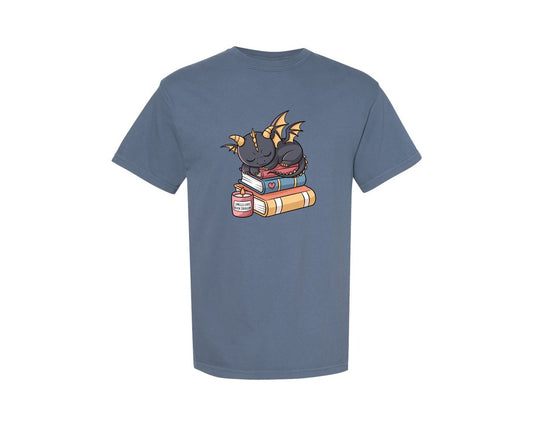 Smells Like Book Dragon Cute Fantasy 3 Graphic T-Shirt