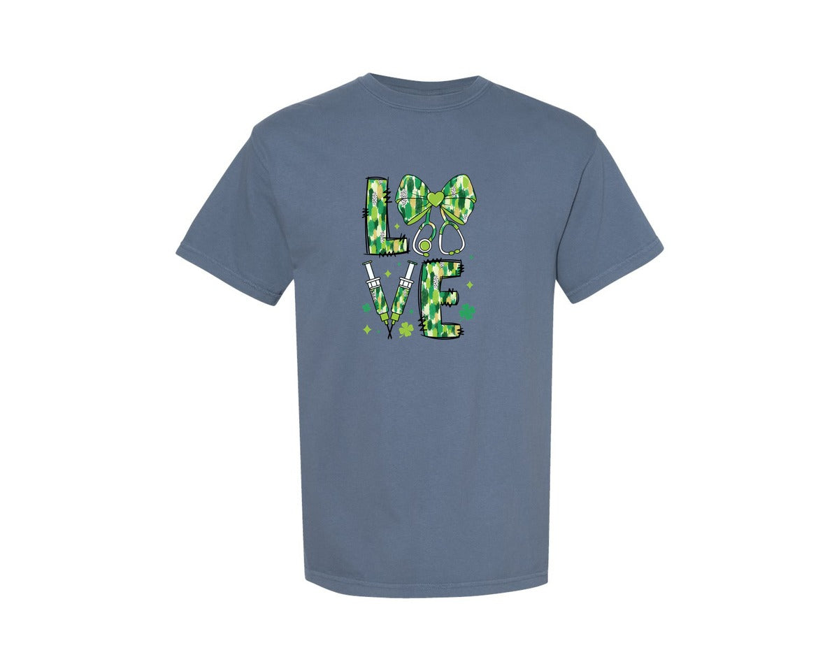 brand:Comfort Colors|color:Blue Jean|Saint Pattys Day Graphic T-Shirt