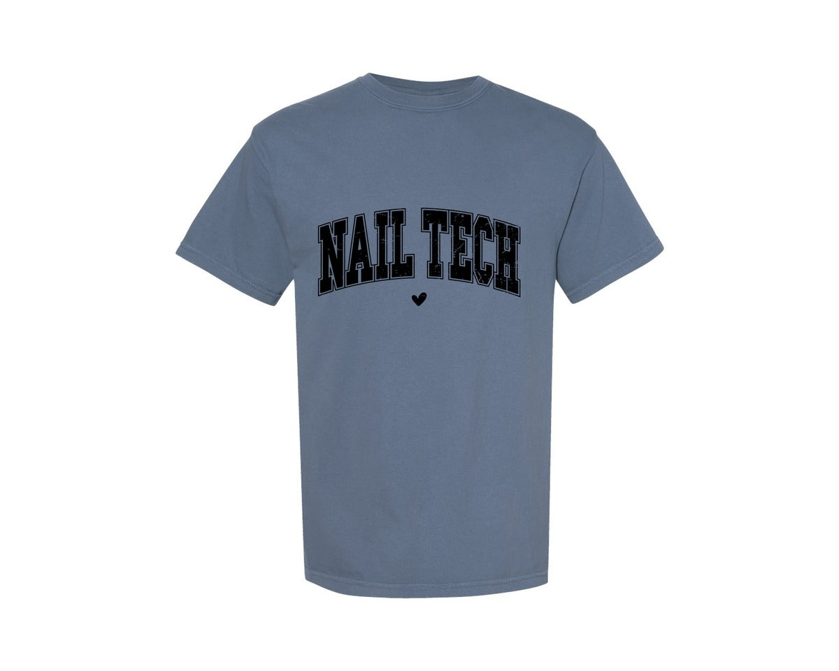 brand:Comfort Colors|color:Blue Jean|Nail Tech Esthetician Graphic T-Shirt