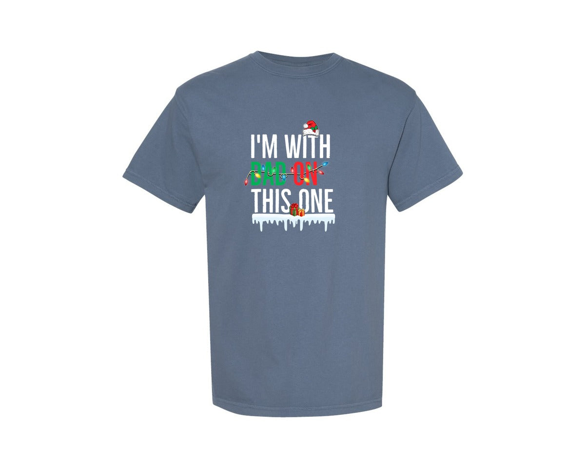 brand:Comfort Colors|color:Blue Jean|Funny Quote Family Christmas Lights Graphic T-Shirt