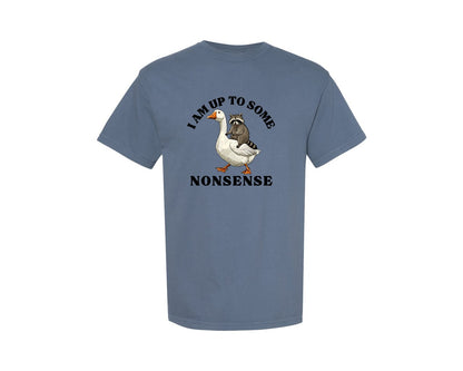 brand:Comfort Colors|color:Blue Jean|Raccoon Goose Funny Animal Sublimat Graphic T-Shirt