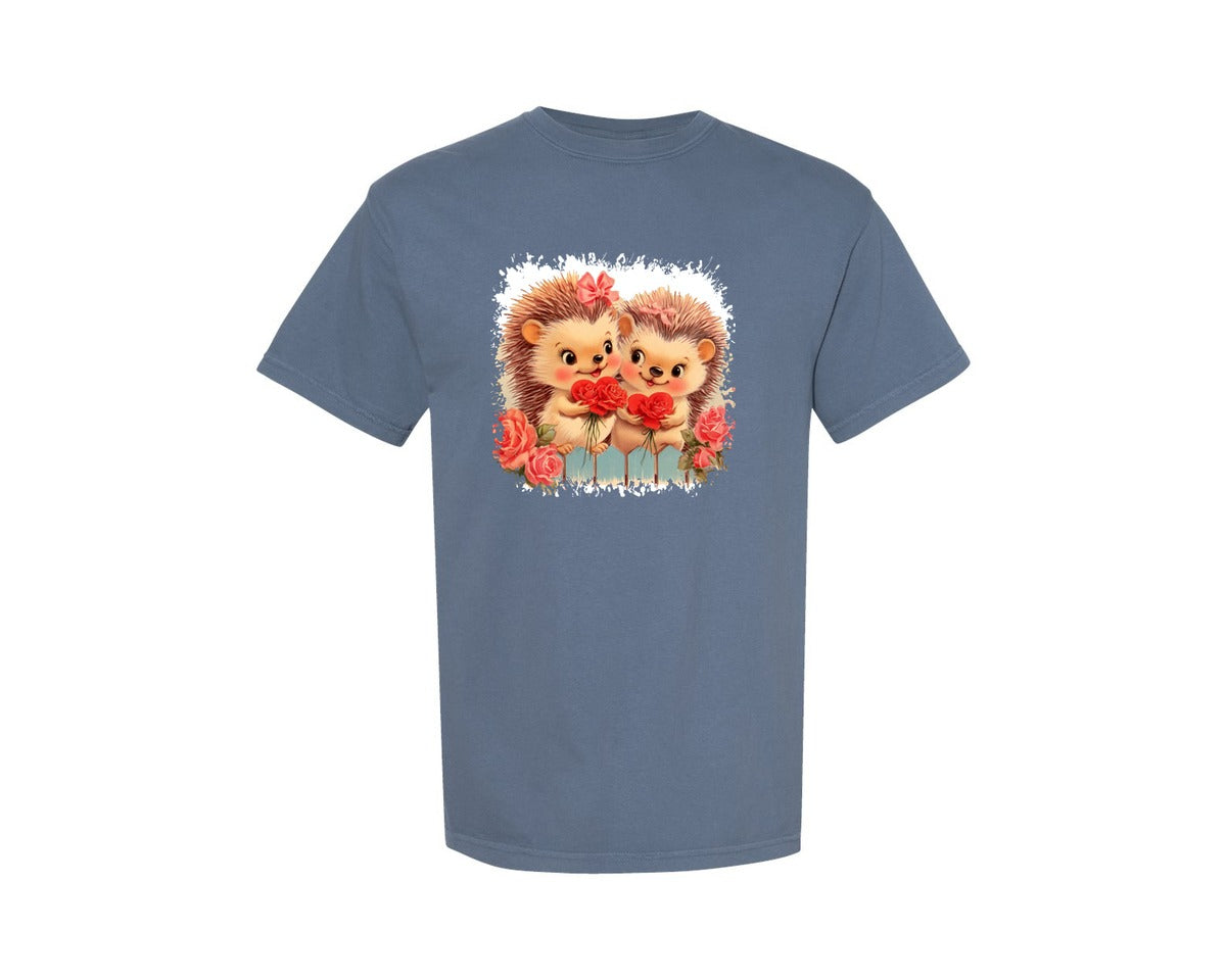 brand:Comfort Colors|color:Blue Jean|Vintage Valentine Square Tshirt 28 Graphic T-Shirt