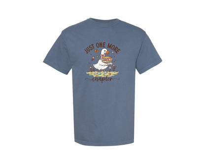 brand:Comfort Colors|color:Blue Jean|Silly Goose Book Just One More Chapter Graphic T-Shirt