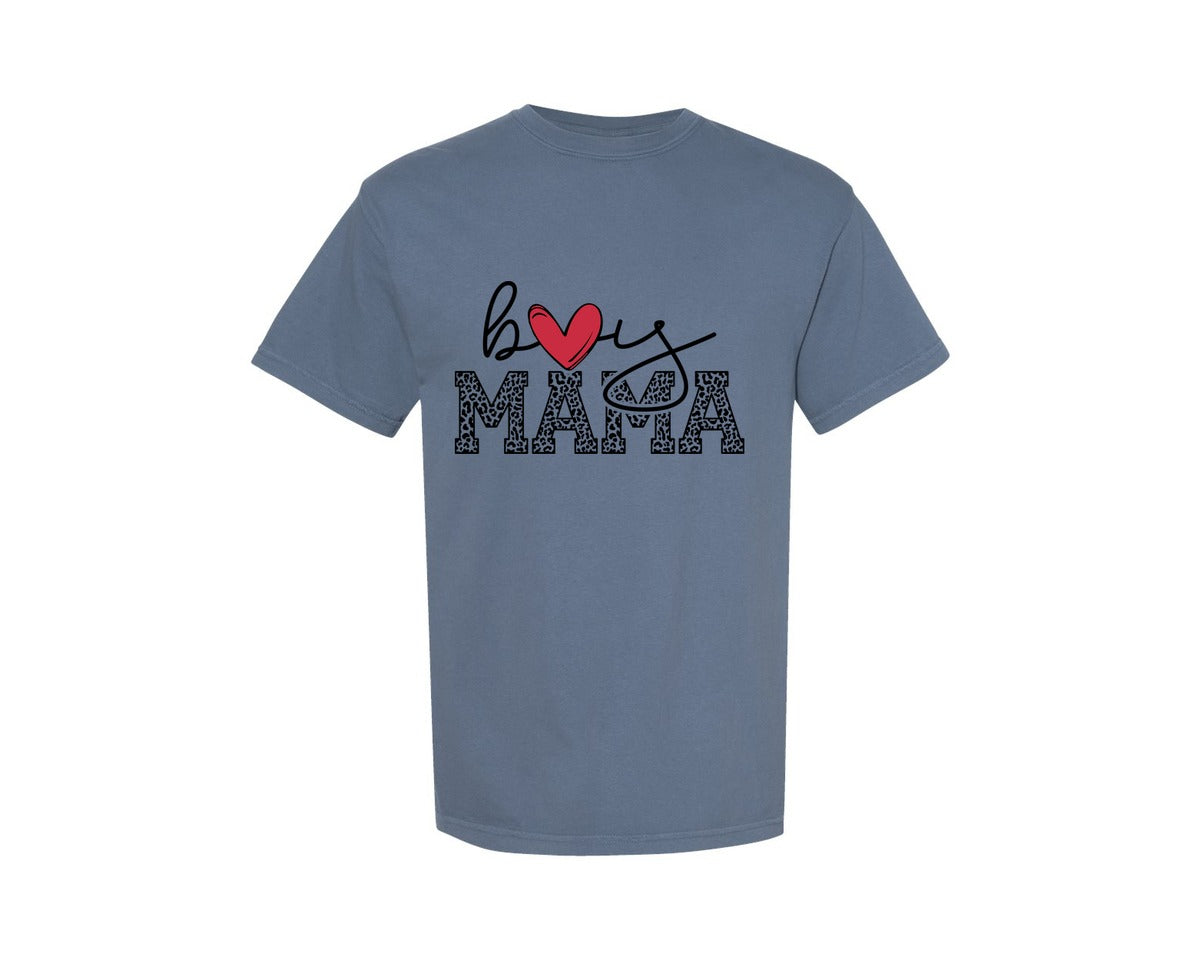 brand:Comfort Colors|color:Blue Jean|Boy Mama Mama Boy 2 Graphic T-Shirt