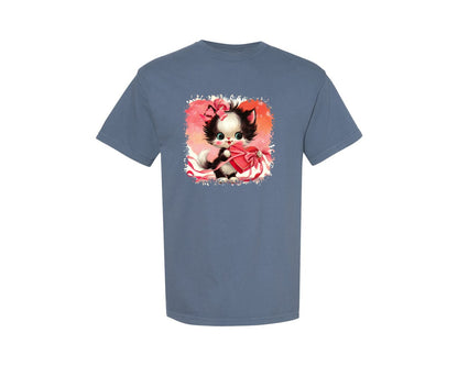 brand:Comfort Colors|color:Blue Jean|Vintage Valentine Square Tshirt 21 Graphic T-Shirt