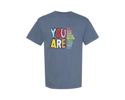 brand:Comfort Colors|color:Blue Jean|You Are Kind Pngteacher Graphic T-Shirt