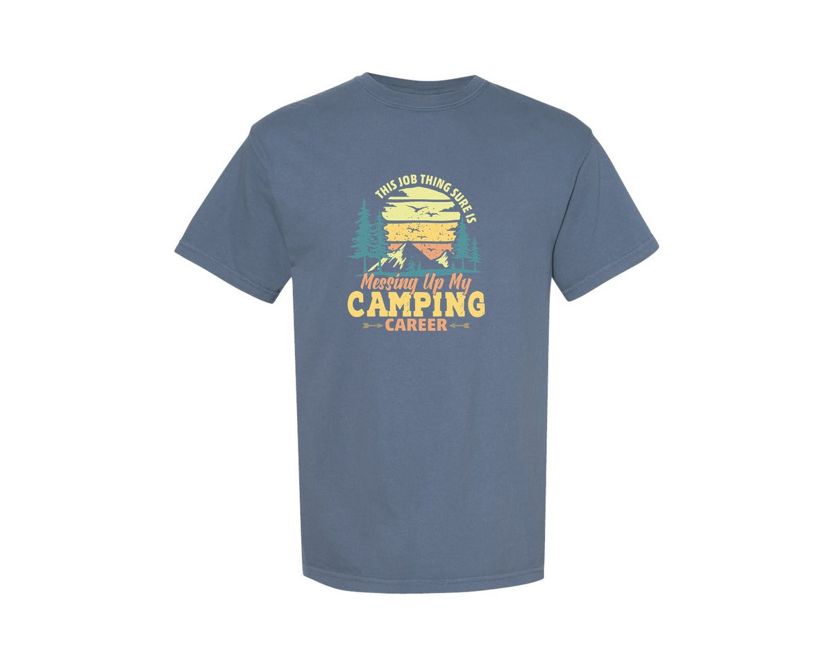 brand:Comfort Colors|color:Blue Jean|Vintage Camping T Shirt Design 6 Graphic T-Shirt