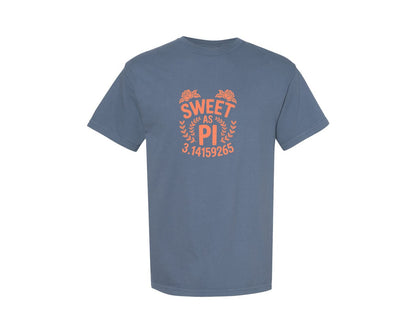 brand:Comfort Colors|color:Blue Jean|Sweet As Pi Cute Pi Day Shirt Graphic T-Shirt
