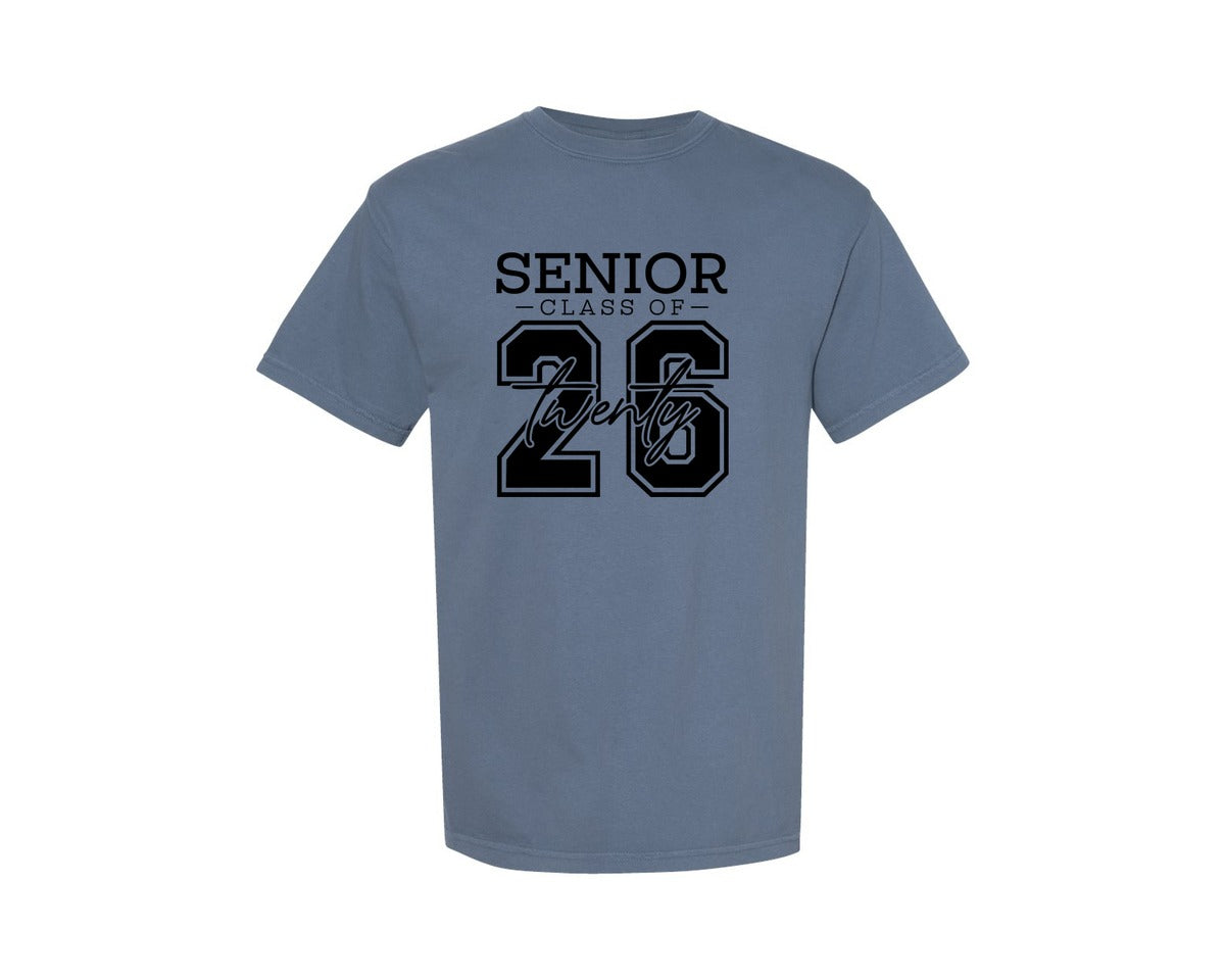 brand:Comfort Colors|color:Blue Jean|Senior 2026 9 Graphic T-Shirt