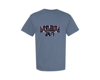 brand:Comfort Colors|color:Blue Jean|Pink Overthinker Mental Health Graphic T-Shirt