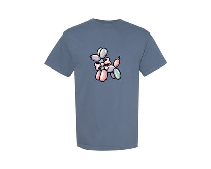 brand:Comfort Colors|color:Blue Jean|Iridescent Balloon Dog 6 Graphic T-Shirt